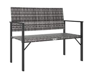 2-Seater Garden Bench Outdoor Bench Seat Patio Dining Bench Poly Rattan vidaXL