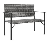 2 Seater Garden Bench, Weather Resistant PE Rattan, Steel Frame, Comfortable Outdoor Seating, with Backrest, Armrests, Easy to Clean, Lasting, Waterproof Cover