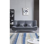 2-Seater Linen Fabric Click-Clack Convertibles Sofa Bed Living and Home Grey One Size