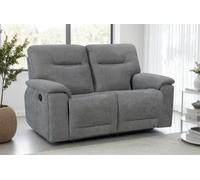 2 Seater Manual Recliner Sofa In Grey Fabric