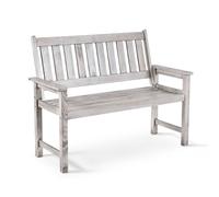 Murcia 2 Seater Wooden Grey Garden Bench