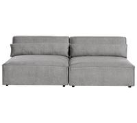 2 Seater Modular Armless Fabric Sofa Grey HELLNAR