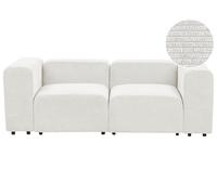 Beliani Modular Sofa 2 Seater Falsterbo Corduroy Off-White