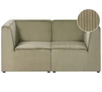 2 Seater Modular Jumbo Cord Sofa Dark Green LEMVIG