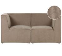 Modular Sofa 2 Seater LEMVIG Corduroy Taupe