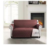 (2 Seater Sofa Cover, Brown & Beige) Pet Sofa Slipcovers 1 2 3 Seater Furniture Cover
