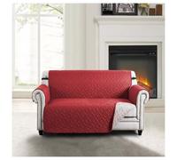 (2 Seater Sofa Cover, Burgundy & Beige) Pet Sofa Slipcovers 1 2 3 Seater Furniture Cover