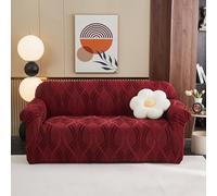 2 Seater Sofa Cover Minimalist Red Pet Stretch Sofa Covers Protectors Soft Spandex Elastic Covers for Sofas Couch Cover Machine Washable Universal Slipcovers Thick Non Slip