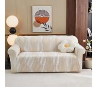 2 Seater Sofa Cover Orange Cream White Pet Stretch Sofa Covers Protectors Soft Spandex Elastic Covers for Sofas Couch Cover Machine Washable Universal Slipcovers Thick Non Slip