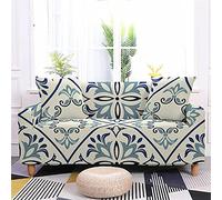 2 Seater Sofa Covers Duck Egg Blue Beige Sofa Covers Soft Spandex Couch Covers Stretch All-match Sofa Protectors from Pets Modern Adjustable Sofa Covers for Leather Sofa Universal Settee Covers