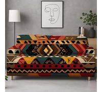 2 Seater Sofa Red Green Stretch Couch Cover For Dogs,Soft Polyester Fabric,Integrated Form Fit Stretch Elastic Stylish Furniture Cover,Four Seasons Universal Non Slip Settee Covers