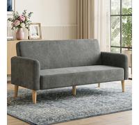 HOMCOM 2 Seater Sofa, Velvet Small Couch with Plush Backrest, Grey HOMCOM Grey 2 Seater