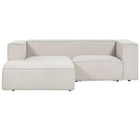 Beliani Corner Sofa Vernon Fabric Light Beige Right Hand