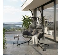 2-Seater Swing Hanging Egg Chair with Metal Stand