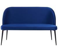 2 Seater Velvet Kitchen Sofa Navy Blue OSBY