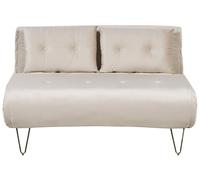 Beliani Sofa Bed 2 Seater Vestfold Velvet Beige