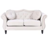 Sofa 2 Seater SKIEN Velvet Light Beige