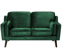 Beliani Sofa 2 Seater Lokka Velvet Emerald Green