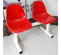 2-Seater Waiting Room Chairs Set, Outdoor Bench with Backrest, Office Reception Seating, Team & Substitute Bench for Basketball Court, Red Color (2 Pack)