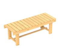 2 Seater Wooden Garden Bench Fir Wood Outdoor Patio Park Seat Natural Finish