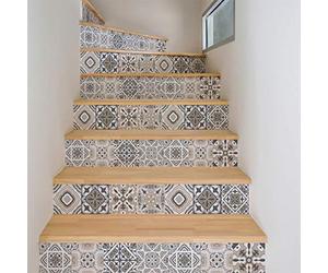 2 Self-Adhesive Stair Stickers Tiles | Sticker Concert Tiles | 15 x 105 cm | 2 Strips