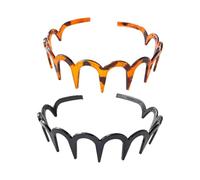 2 Serrated headband, Fashion Jagged Comb Headband, Relieve Fatigue and Stress Wavy Headband, Shark Tooth Non-slip Comb Hair Hoop, Pc Headbands for Women