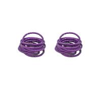 2 set 10 Pieces Hair Bands Bling Topknot Fashion Adjustable Decorative Solid Holder Seamless Girls Accessories Dark purple