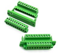 2 Set 10-Pin 5.08mm Pitch Screw Terminal Block Connector,Through-Wall Terminal Connectors - Phoenix Type - 15A, 300V, 12-24AWG