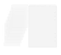 2 Set 12 Sheets A5 Binder Dividers, 6 Holes Clear Binder Divider Index with Tabs, Blank Side 7 Tabs Top 5 Tabs Planner Insets, Insertable Plastic Index Dividersheets for Notebook Memo, Clear