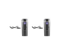2 Set 12V 24V Car Heated Travel Mug Car Electric Kettle for Beverage Family Cars