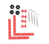 2 Set 160 X 160mm Clamping Squares, Woodworking Clamping Squares Set, Aluminum Alloy 90 Degree Corner Clamp with Metric and Imperial Scale, Right Angle Positioning Tool for Cabinet
