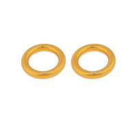 2 set 25KN Rock Climbing Rescue Rappel Ring Bail-Out Connector O Ring Gold L