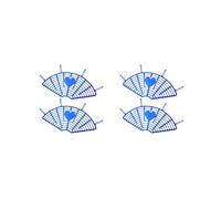 2 set 2Pcs Bike Rear Seat Protection Net High Performance Adult Children blue