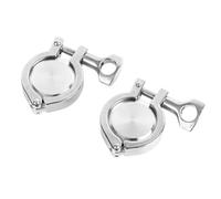 2 Set 304 Stainless Steel Weld Ferrule Clamp, Sanitary Clamp Weld Ferrule Sanitary Pipe Weld Ferrule Clamp Replacement Parts for Beer, Pharmacy, Dairy, Food, Beverage