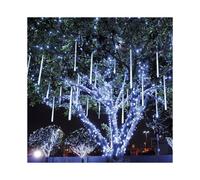 2 set 30cm 8 LED White Meteor Shower Christmas Tree Outdoor Decoration Light