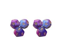 2 set 3Pcs Constellation Dices Astrology Dice for KTV Board Game Role Playing Game violet 1.4 cm