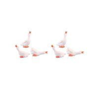 2 set 3Pcs Mini Goose Figurines Tiny Goose Statues for Cake Toppers Home Landscape