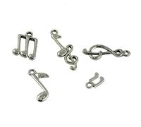 2 set 40 Pieces Tibetan Silver Mixed Music Note Symbol DIY Charms Pendants Finding