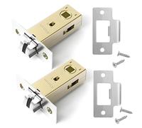 2 Set 45mm Tubular Latch, Internal Door Lock Polished Door Lock Mortice Latches Compatible with Sprung Lever Door Handles for Sprung Lever Door Handles