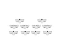 2 set 5 Pieces 8mm Cymbal Stand Wing Nut for Practice Stage Performance M8, Silver
