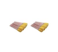 2 set 50 Pcs Eyelash Brush Makeup Tools Valentine's Day Sweet Eyebrow Tweezer Easily Grip Eyelashes Clip Brow Brushes Pink Rod/Yellow