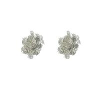 2 set 50 Pieces Tibetan Silver Filigree Hollow Peacock Feather Charms Jewelry Making