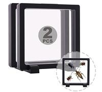 2 Set 7.1 Inch 3D Floating Display Frame Case for Jewelry, YITOU Challenge Coin Display Stands Case Holder for Fossil, Rock, Gemstones, Megladon Tooth, Specimens, Floating Frame Case