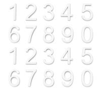 2 Set 7cm Acrylic Mailbox Numbers for Outside, Self Adhesive Weatherproof Mail Box Numbers Acrylic Number Stickers for Signs, Door, Garbage Bins, House Address(Classic White)