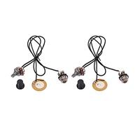 2 Set Acoustic Piezo Pickup Wiring Kit with Volume Control Knob for Cigar Box Guitar-Mandolin-Banjo, Easy Install & Great Sound