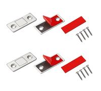 2 Set Adhesive Magnetic Door Buckles,Magnetic Door Catch,Ultra Thin Adhesive Drawer Magnets Catches for Kitchen Cupboard Magnet Latch Closure Small Wardrobe Sliding Door Closet Magnetic Catches Sticky
