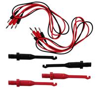 2 Set Automotive Leads for Electrical Testing Electric Wire Piercing Probe Clip Insulation Puncture Probes 4mm Plug Professional Repair Diagnostic Tool