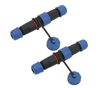 2 Set Aviation Connector 2 Pin Male Female Cable Plug Socket, IP68 Rated Power Connector for Communication Equipment, Instruments and Alarms