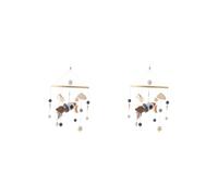 2 Set Baby Mobile for Crib Detachable Cute Sensory Toy Hanging Bed Bell Toy Wooden Style A