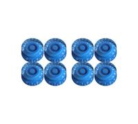 2 set Blue Control Knobs Acrylic Volume Tone Knobs with White Words for LP Guitar